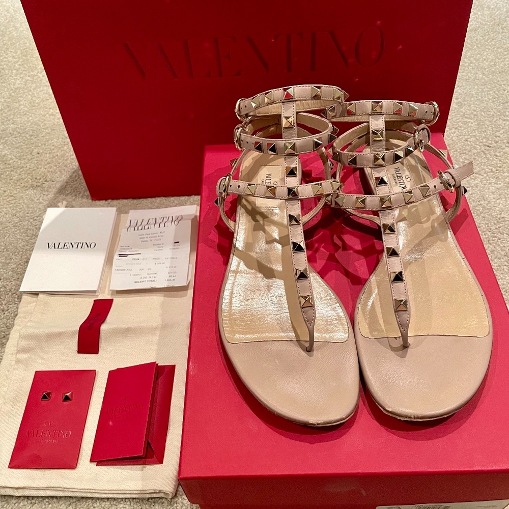 Valentino Rockstud Gladiator Sandals